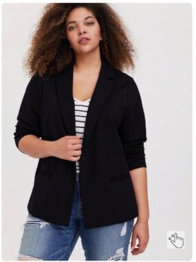 Torrid Black Single-Button Blazer